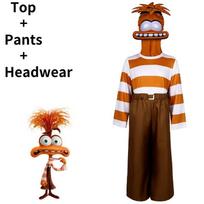 Unisex „Inside Out 2“ Cosplay Kostiumas, Minkštas Ir Kvėpuojantis Vasaros Drabužiams Anxiety ,180 orange