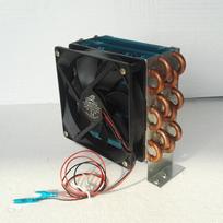 PURSWAVE CP4x6x120 Mini Fin space copper tube condenser heat exchanger with 12V24V220V fan 120*120*50mm 600W nominal capacity With 24V fan