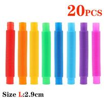 Big Size Pop Tubes Fidgeting Toys Connectable Extendable Vivid Telescopic Tubes Tactile Toys For Stress Ease Kids Adult Toys blue