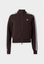 ADIDAS ORIGINALS Kardiganas šokolado spalva / balta