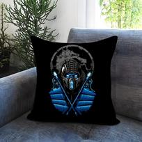 M-Mortal Kombat Cushion Cover Comfortable Reversible Pillow Cover Ideal for Car Sofa Bedroom & Beyond 30cmx30cm gray