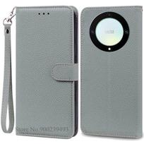 Dėklas Honor Magic5 Lite piniginė atverčiamas odinis telefono dėklas Honor Magic 5 Lite 5G stovas knygos viršelis Honor Magic5Lite Funda Honor Magic 5 Lite gray
