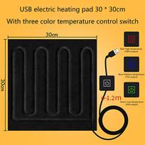 5V Usb Heater Carbon Fiber Electric Heating Pad Jacket Soft Cushion Winter Men Vest Heating Clothes Warmer Pads Keep Warm white