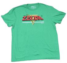 Legend of Zelda Adult New T-Shirt NES Pixel Title Screen Pic XXXL blue