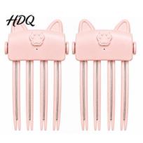 Portable Hair Volumizing Tool 2Pcs Heated Volume Clip for Roots Rechargeable Fine Volumizer Flat 2pcs rožinė
