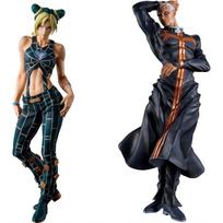 JoJos Bizarre Adventure Stone Ocean Mometria Jolyne Kujo Enrico Pucci Figure Set 2 Official black