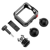 Aluminum Cage Frame GoPro MAX 2 With Cold Shoe Mount Protective Side Rail Accessory Action Camera GoPro MAX 2 Aluminum Cage Frame with Battery Cover