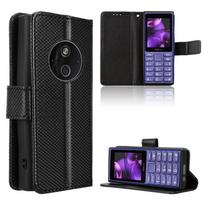 Atverčiamas dėklas Nokia 125 4G 2024/Nokia 110 4G 2024/HMD 110 4G/HMD 210 4G su magnetiniu užsegimu, piniginė, odinis telefono dėklas for Nokia 125 4G 2024/Nokia 110 4G 2024/HMD 110 4G juoda