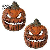 Spooky Front Door Light Shade Halloween Pumpkin Head Cover Mask 3D Scary Face Lamp Nighttime Photo Booth Decor for Porch Garage Wearable Cosplay 2pcs A