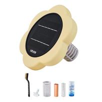 VEVOR Solar Pool Ionizer, Petal Copper Pool Ionizer Up to 170343 L, Floating Automatic Water Cleaner and Purifier, Chlorine Free Water 23.5 x 23.5 x 16.3 cm geltona