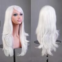 70cm Long Curly Multi-Color High-Temperature Silk Cosplay Wig for Anime