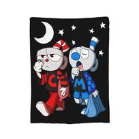 Cartoon Cuphead and Mugman Game Blanket Fleece Spring Autumn  Lightweight Throw Blankets for Bedding Outdoor Quilt 40x50in