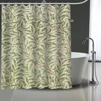 William Morris Art Custom Pattern Polyester Bath Curtain 180X180Cm Shower Curtains Diy Bath Screen Printed Curtain For Bathroom W60H190(CM)-1 Pcs gray