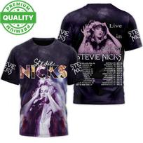 Stevie Nicks Tour 2026 US Tour 3D AOP T-shirt Black Unisex Size S-5XL 1R297 XXXL gray