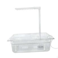 Parrot Bathing Basin for Birds with Water Dispenser and Circulating Faucet white