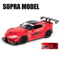 1/22 mastelio Toyota Supra sportinio lydinio dyzelinio modelio automobilis, sutraukiama žaislinė transporto priemonė su garsu ir šviesa vaikams, suaugusiems dovanų kolekcija 1/22-Size:21.7*9*5.5cm