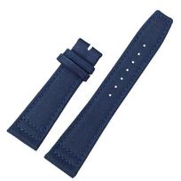 Nailono drobės apyrankė laikrodžio dirželis Seiko, pakaitinis apyrankės dirželis IWC PILOT, Portugal, PORTOFINO 20/21/22mm, sulankstoma sagtelė 22mm blue