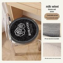 Prabangus prancūziško stiliaus pasagos formos valgomojo kėdės užvalkalas rudeniui ir žiemai 40*40cm [350 Washable Faux Cashmere]
