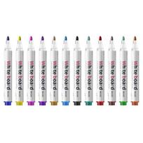 Erasable Whiteboard Marker Set, 12 Assorted Markers for Classroom Teaching, School Office Board Writing, Drawing, 14.1CM Length 1