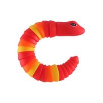 Spalvingas žaislas „Snake Fidget“ Lankstomas Juokingas, lavinamasis nešiojamasis stresą mažinantis žaislas vaikams suaugusiems gyvatės jutimo žaislas gimtadienio dovana raudona