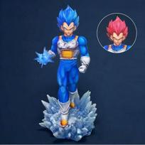 JJ Statue Dragon Ball Z Majin Vegeta Figure Vegeta Blue Led Base Super Saiyan Action Figures Collection Model Toys Gift