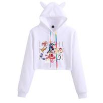 2023 Oshi No Ko My Starry Child Anime Cat Ear Hoodie XL balta