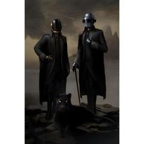 Vintažinis Daft Punk 1997 m. Albumas Muzikos Legenda Meno Plakatas Drobės Tapyba Sienų Spaudiniai Paveikslas Svetainei Muzikos Studijai Namų Dekoras 40cm×60cm NoFrame