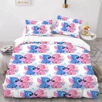 Mielas Stitch 3D spausdinimo patalynės komplektai Antklodė Lovos uždangalas Užklotas Antklodės užvalkalas Pagalvės užvalkalas 2-3 dalių komplektai Viengulis Dvigulis Didelis dydis EU King 240x220cm