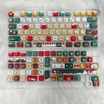 MOA Christmas Eve Custom Keycaps for Wired Mechanical Keyboards - Cute Design for Girls gray