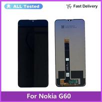 Pilnas LCD ekrano ir lietimui jautraus stiklo surinkimas, skirtas Nokia G60 gray