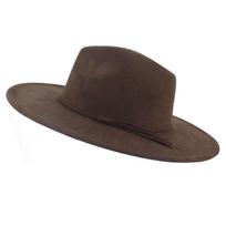 Suede viršutinė skrybėlė 9,5 cm pločio kraštų fedora skrybėlė Vyriškos rudens žiemos veltinės džiazo kepurės Klasikinė bažnytinė fedora Atidarymo dalis Sombrero Mujer black