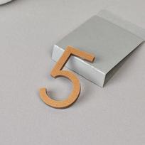Magnetinė Durų Numerio Plokštelė: Prabangus kūrybiškas namų įėjimo ženklas Number 5 3mm Bronze Acrylic Adhesive