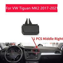 Car Front Rear AC Air Conditioning Vent Outlet Tab Adjust Clip Repair Kit For VW Tiguan MK2 Rline 2017 2018 1 PCS Middle Right black