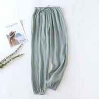 Home Drawstring Trousers Loose Sleeping Home Pants Couples Pajama Pant Sleepwear Women S gray