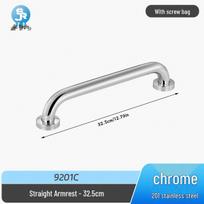Bathroom Safety Grab Bar for Elderly and Disabled - Stainless Steel Handrail gray