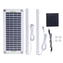 Saulės šviesos vamzdis 30W 12V5V Dvigubas USB LED Saulės panelės maitinamas Kempingo palapinės šviesos su Vandeniui atspariu white