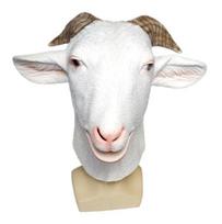Patvari Apgaviko Žvėries Kaukė Tiesioginės Transliacijos Rekvizitas Helovinas Įvairių Stilių Gyvūno Galvos Apdangalas white