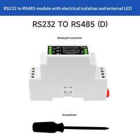 1 Set Isolated RS232 to RS485 Converter Wide Operating Temp Industrial Adapter for Harsh Industrial Automation Sites LED