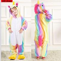 Su batais Kigurumi Onesie Vaikai Vienaragis Pižama Vaikams Gyvūnai Animaciniai Miegamukai Kūdikių Kostiumas Žiemos Mergaitėms Licorne Jumspuit 8t beige