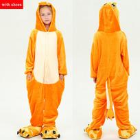 Su batais Kigurumi Onesie Vaikai Vienaragis Pižama Vaikams Gyvūnai Animaciniai Miegamukai Kūdikių Kostiumas Žiemos Mergaitėms Licorne Jumspuit 7t orange