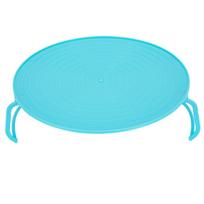 Microwave Tray Microwave Plate  for Stacker Grill Rack Plastic Bakin Round Steam Rack A blue