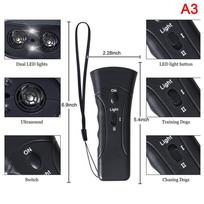 LED ultragarsinis nuo lojimo prietaisas Ultragarsinis naminių šunų repeleris nuo lojimo A3 black