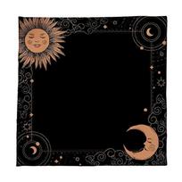 Softable Velvets Divination Cloth Durability Tarots Tablecloth Plush Velvets Multiple Measurements Easyly Maintenance 50x50cm brown