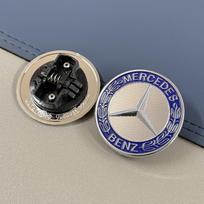 ABCERS Mercedes Hood Emblem: Fits GLC, GLK, CLA, CLS with 57mm Spring black
