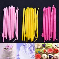 14-Piece Mini Fondant Flower Modeling Tool Set for Cake & Clay Craft Holder with 0.3 yellow