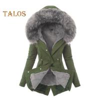 Žieminis pūkinis paltas su pūkuotu kapišonu ir kišenėmis, užsegamas užtrauktuku, parkas, neperpučiamas, sulaikantis šilumą, kasdienis viršutinis drabužis šaltam orui L gray