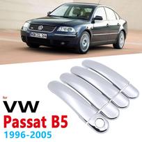 Chromuoti rankenų dangteliai, skirti Volkswagen VW Passat B5 B5.5 1996~2005 m. Priedai Lipdukai Automobilių stilius 1997 1998 1999 2000 2001 2002 m. 4 Door Bowl black
