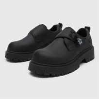 Men's Leather Shoes 2026 Spring Autumn New Non Slip Vintage Platform Casual Shoes Comfort Height Increase Wear-resistant Loafers 39 black