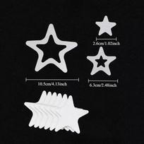 6pcs Waterproof Star-Shaped Bathtub Stickers, Non-Slip Self-Adhesive Removable, Perfect for Bathroom Toilet Decor white