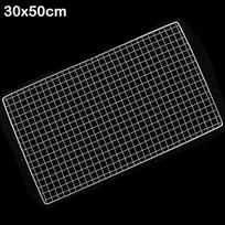 Nerūdijančio plieno kepsninės kepimo grotelės Stačiakampės kepimo ir aušinimo grotelės Indaplovėje plaunamos 30x50cm